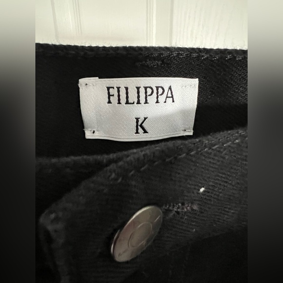 Filippa K Black Designer Tapered Jeans • NWOT • High Rise • Size 27 - Picture 2 of 6
